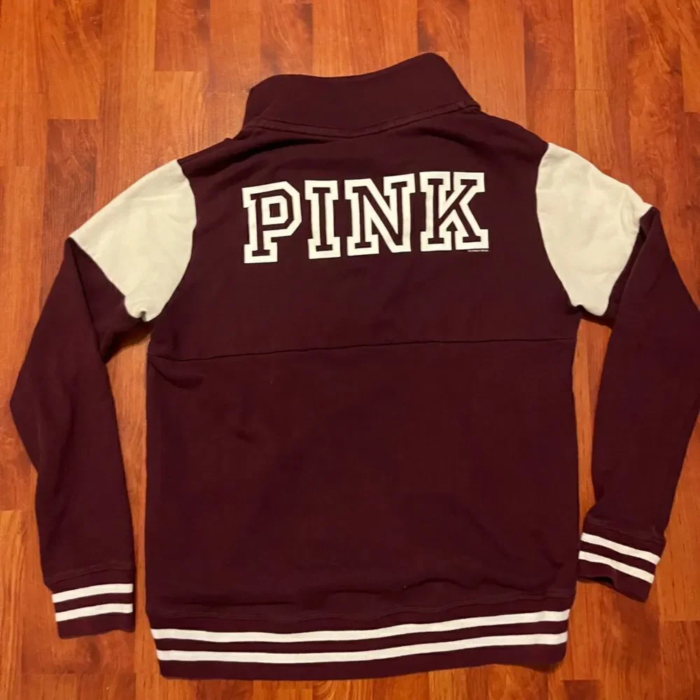Pink Victoria Secret Women's Large 1/4 Zip up Pullover  Sweater Size Small